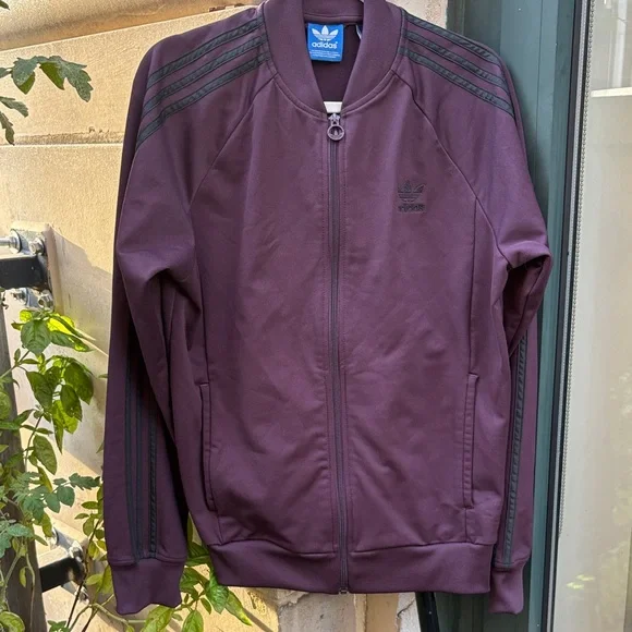 Adidas Track Jacket with Black Stripes - Picture 1 of 8